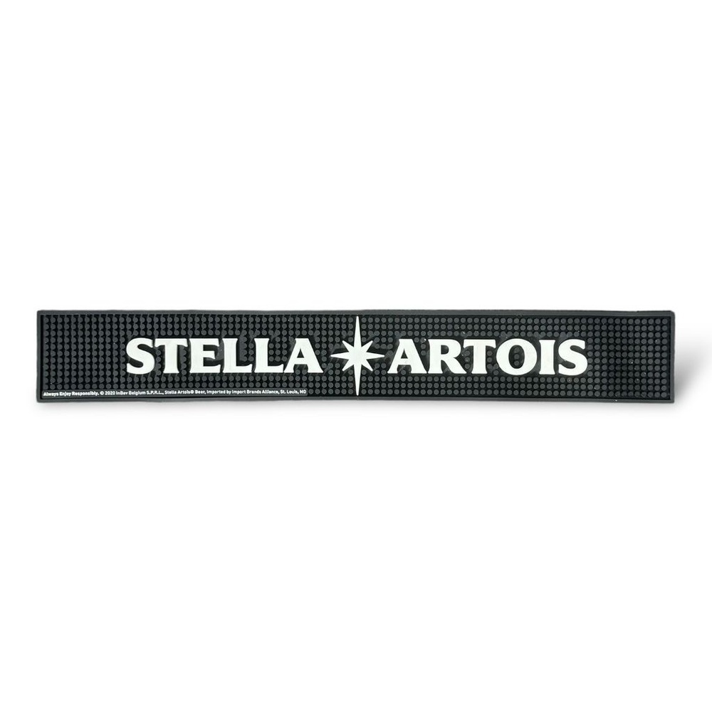Stella Artois Black Rubber Bar Mat Beer Drip Mat